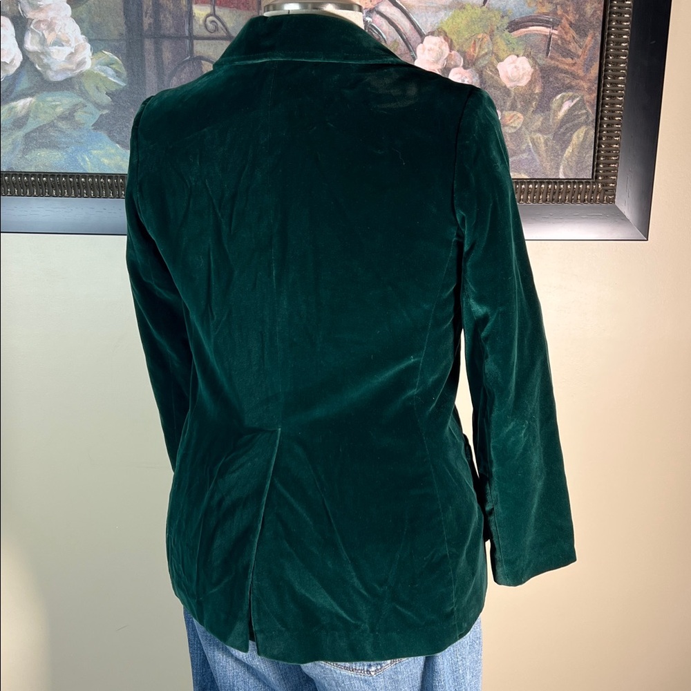 Vintage Koret of California green velvet collared button up blazer jacket 12 - Picture 3 of 8
